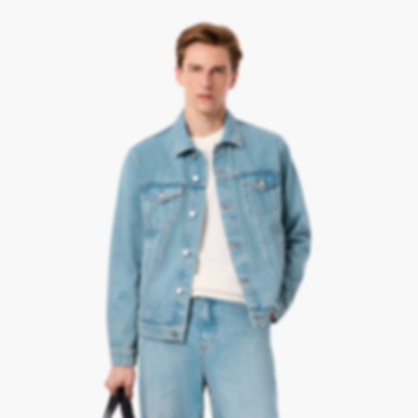 Men's Crocodile Denim Jacket - Blue