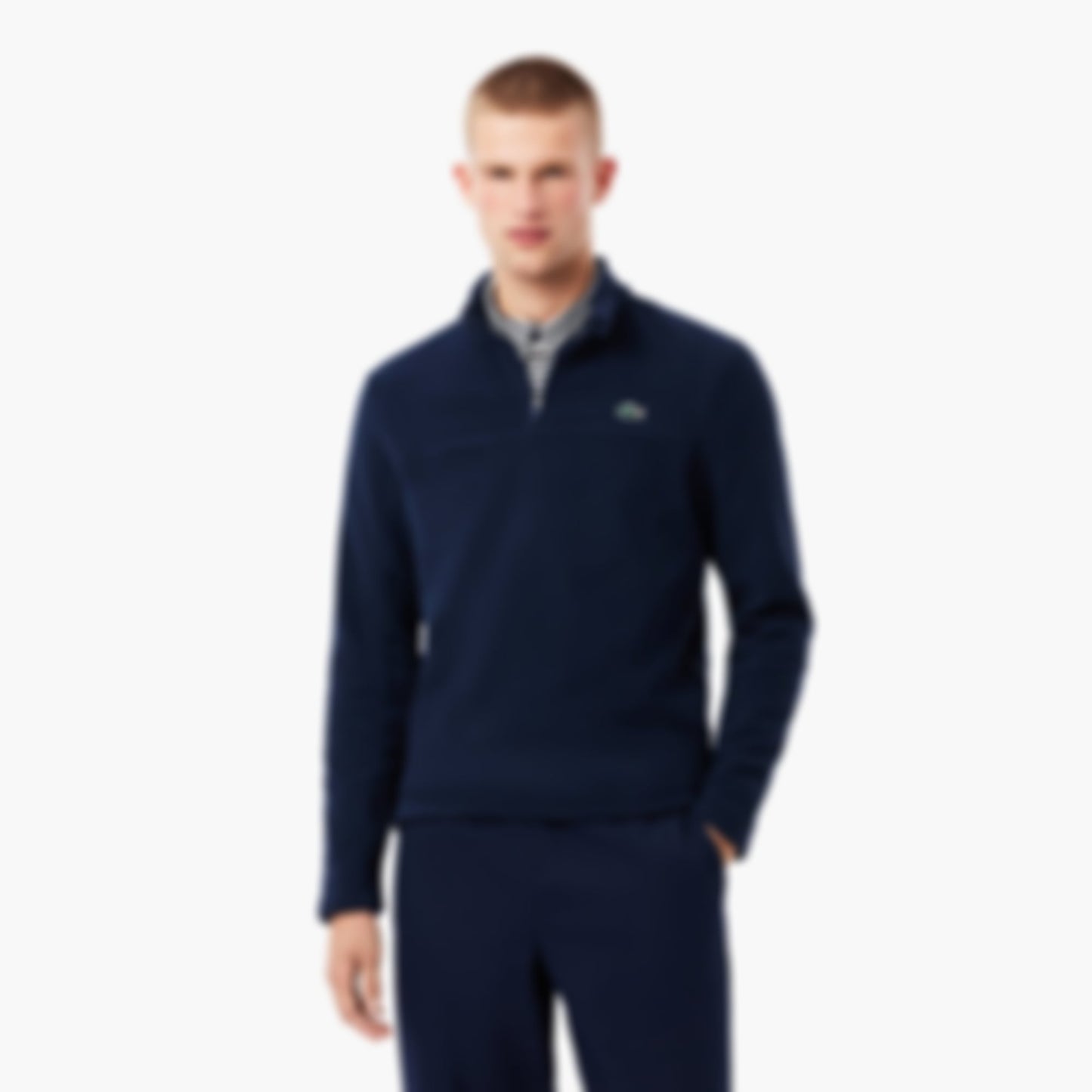 Men's Polar Fleece Quarter-Zip Golf Top - Navy Blue