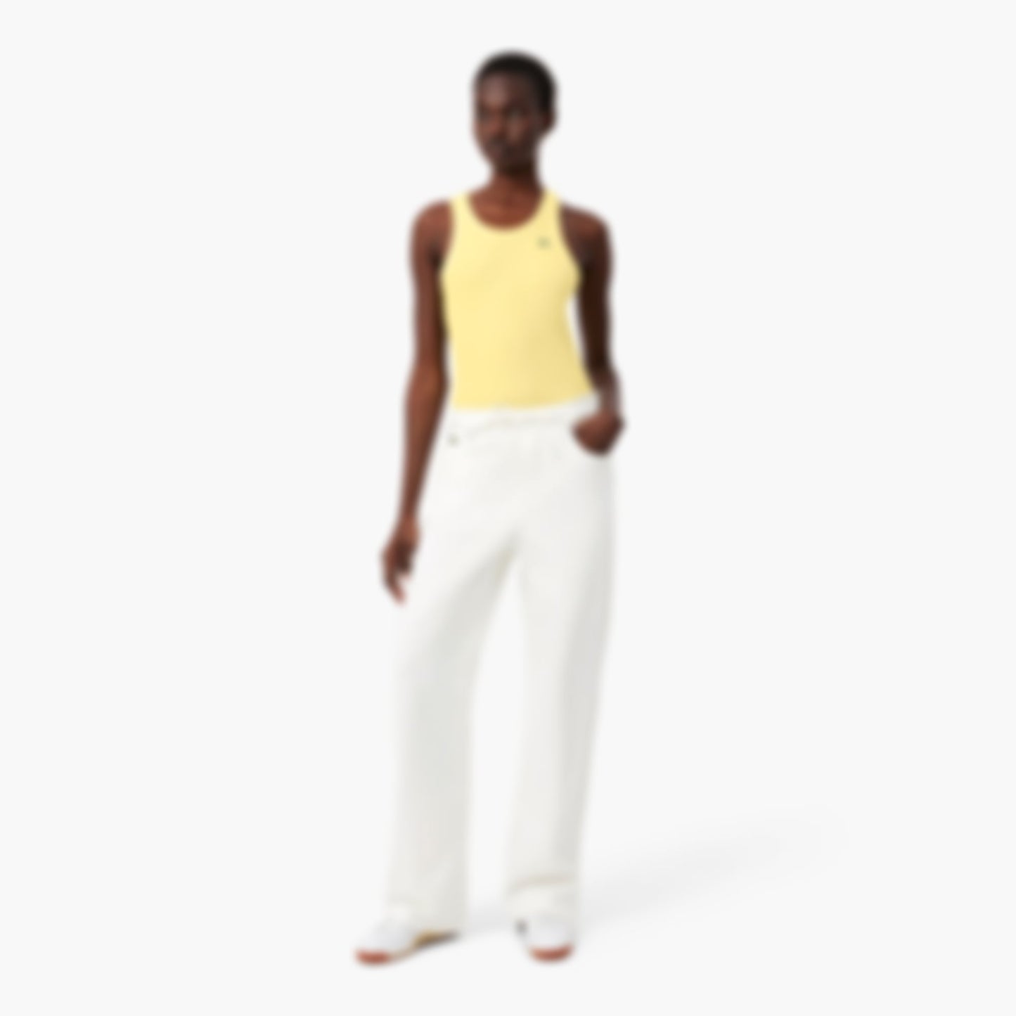 Women's Wide Leg Denim Jeans - White