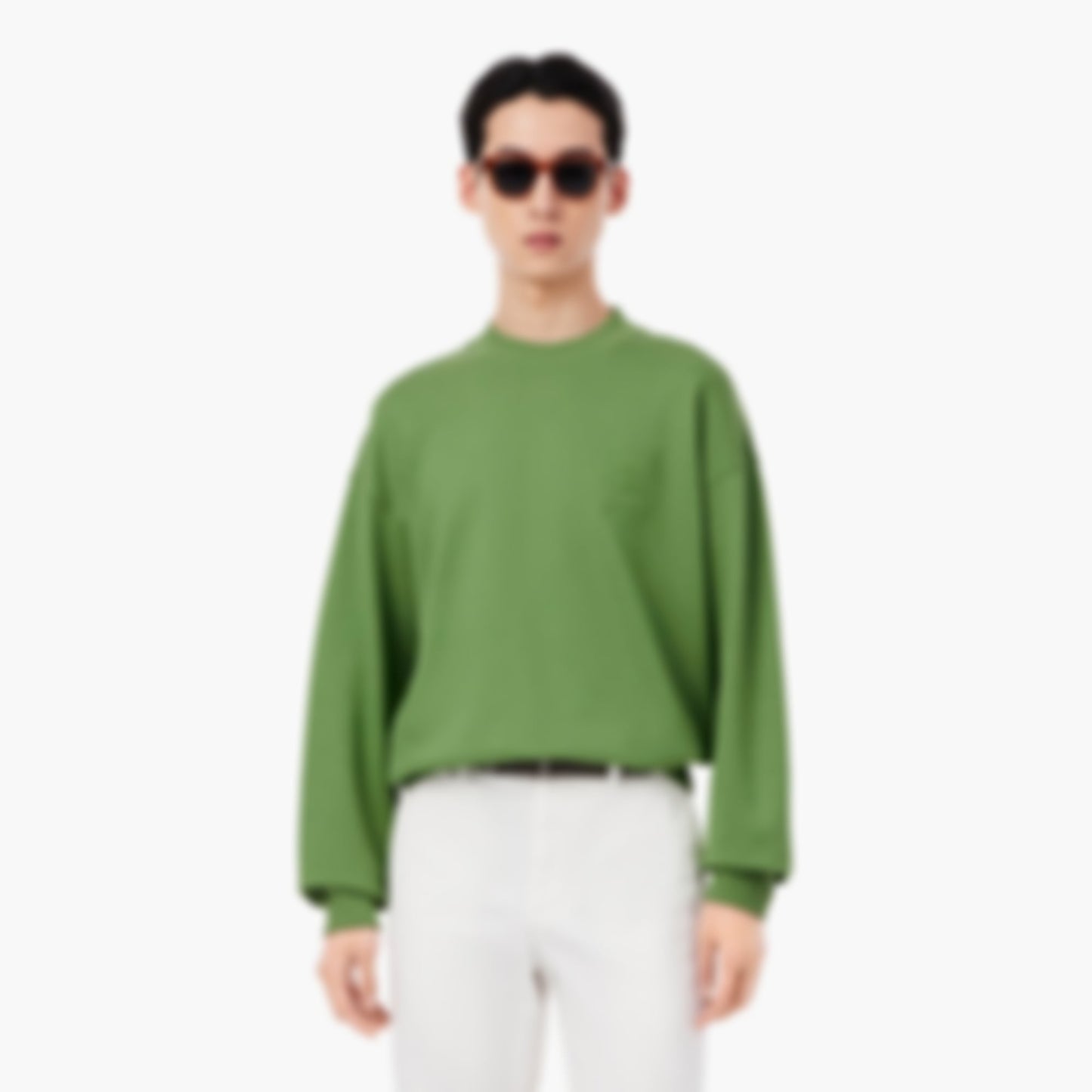 Embroidered Fleece Sweatshirt - Green