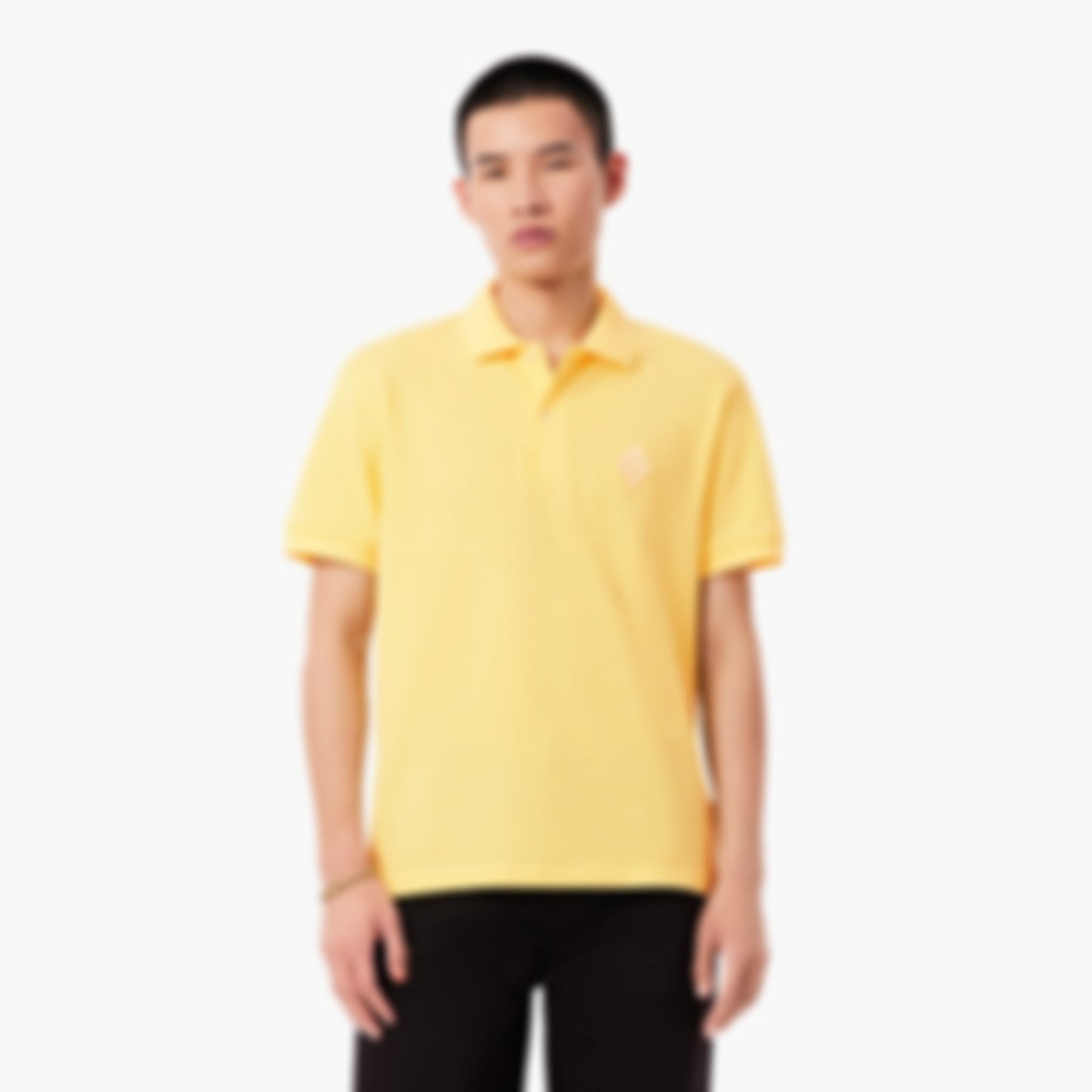 Classic Fit Badge Accent Piqué Polo - Pastel yellow