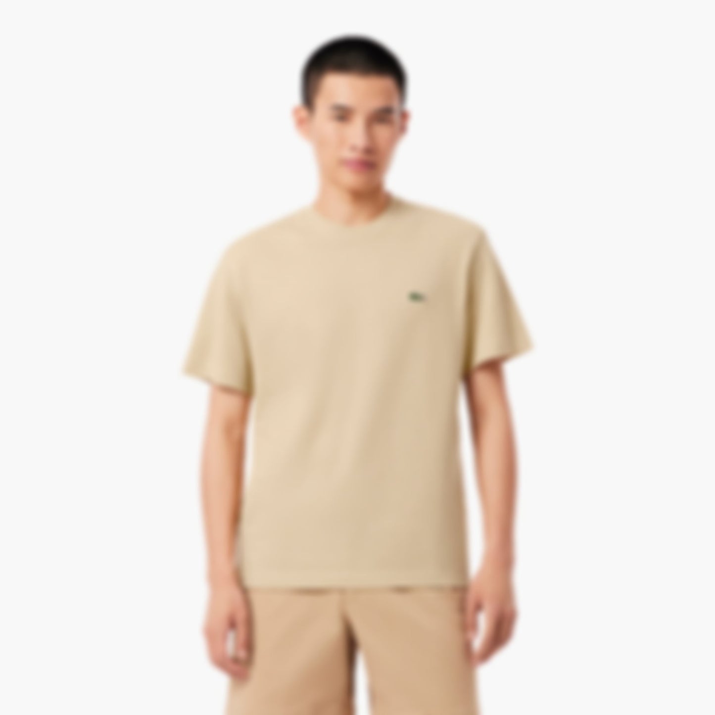 Heavy Cotton and Linen Piqué T-Shirt - Beige