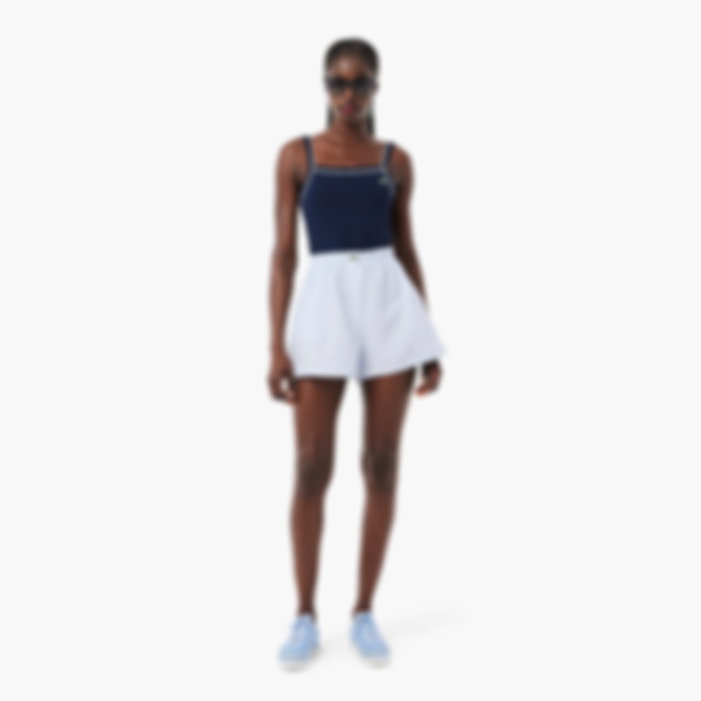 Oversized Linen Blend Shorts - Phoenix blue
