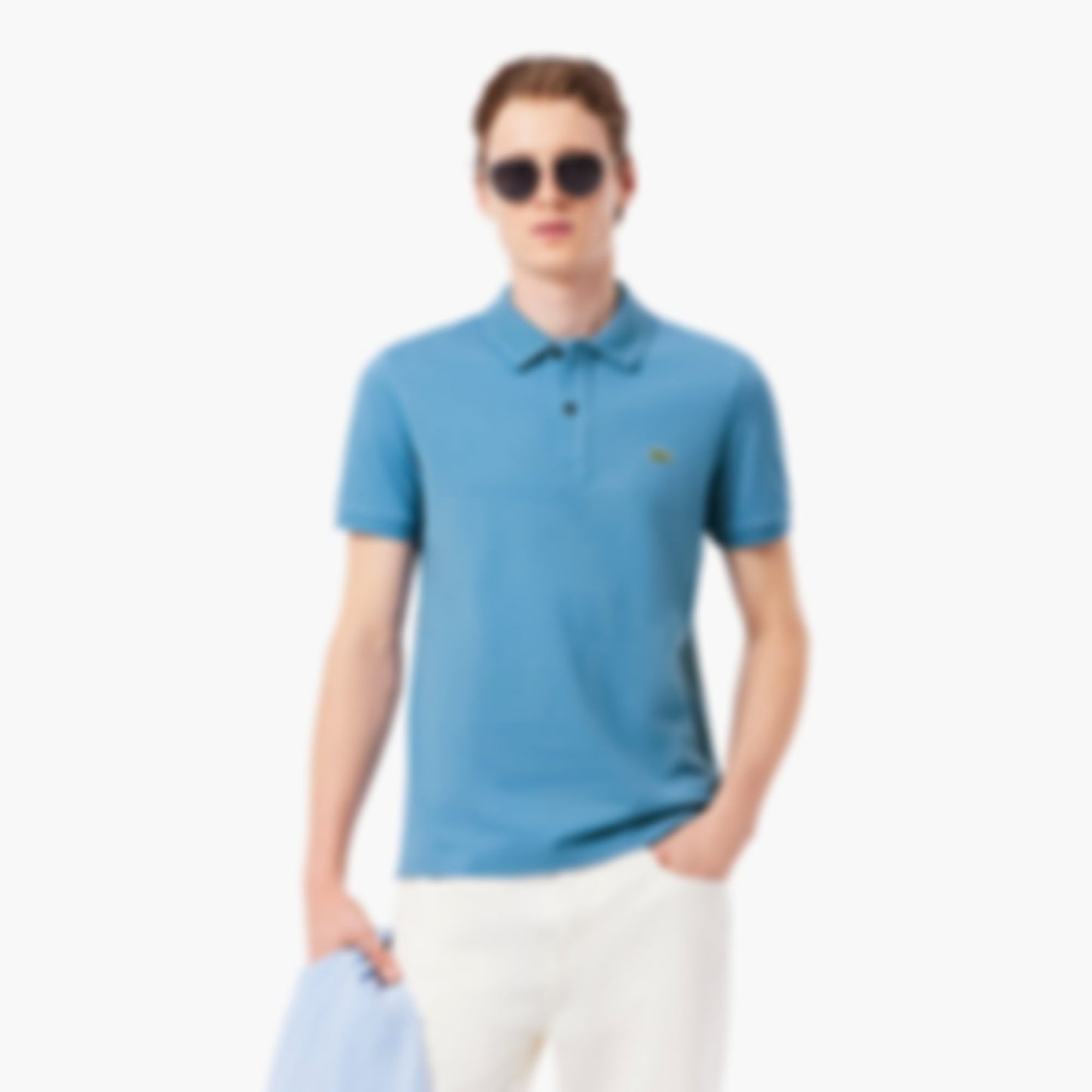 Men's Slim Fit L.12.12 Piqué Polo - Bleu