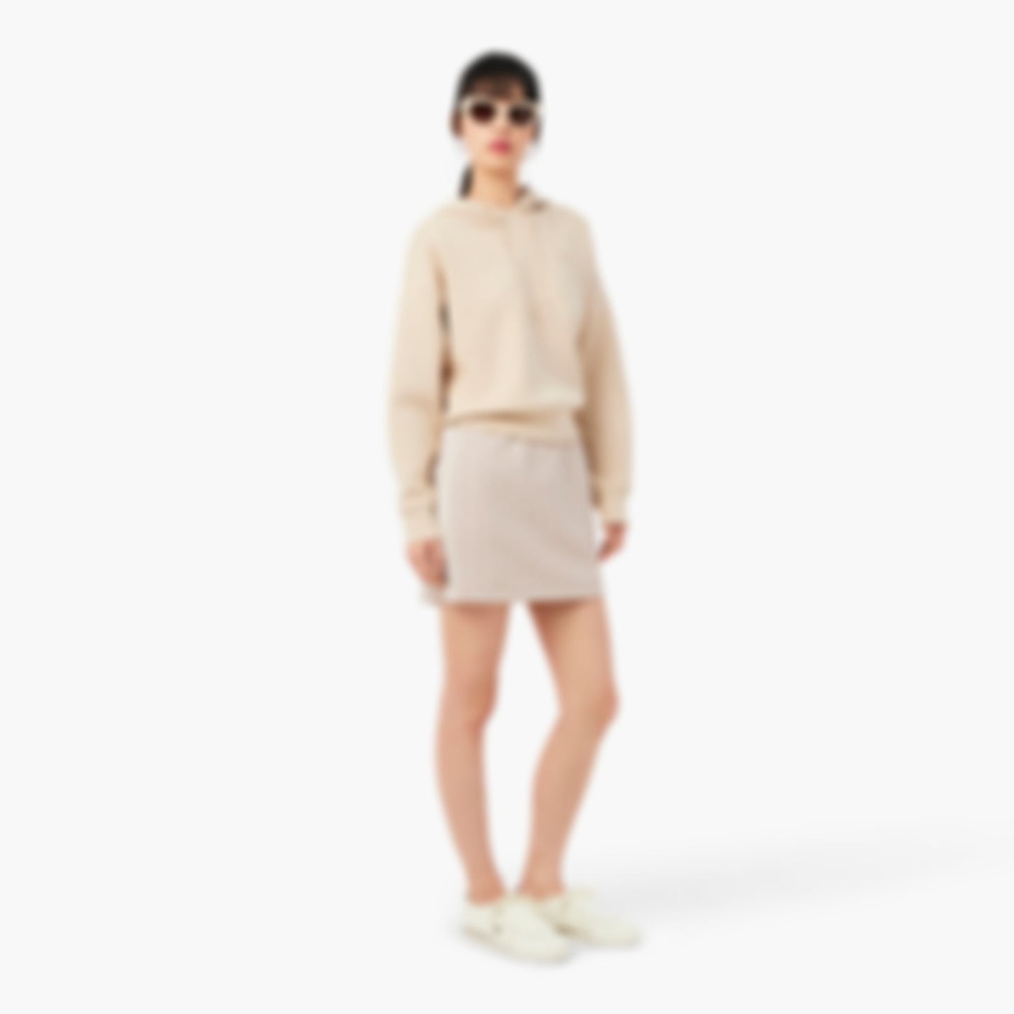 Monogram Skirt - Beige / Blanc