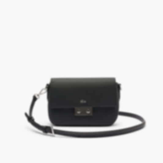 Flap Close Shoulder Bag - Black