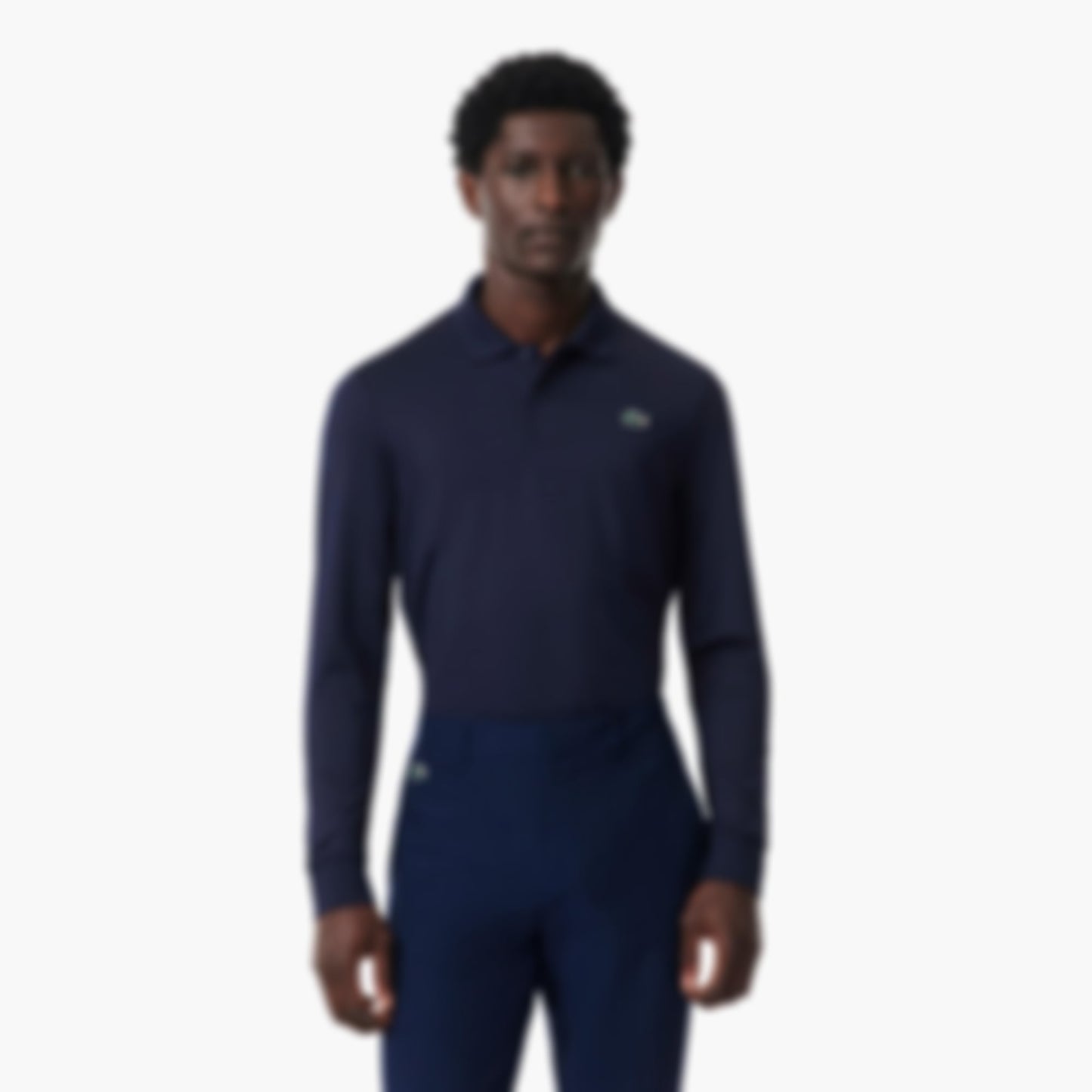 Regular Fit Ultra Dry Long Sleeved Golf Polo - Navy Blue