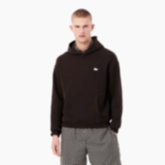 Loose Fit Printed Hoodie - Brown
