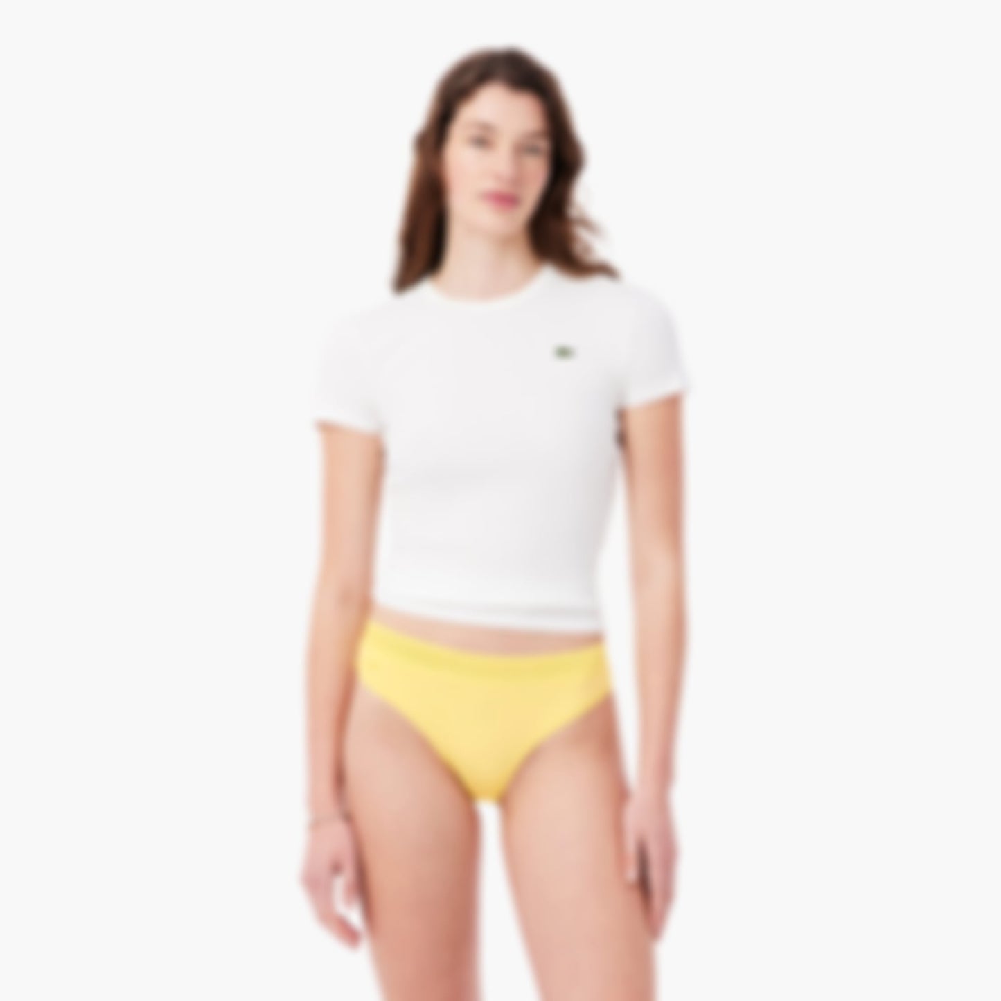 Logo Waist Mesh Briefs - Pastel yellow