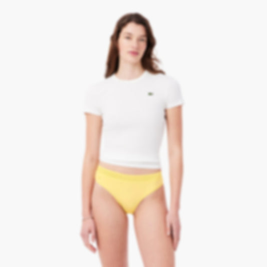 Logo Waist Mesh Briefs - Pastel yellow