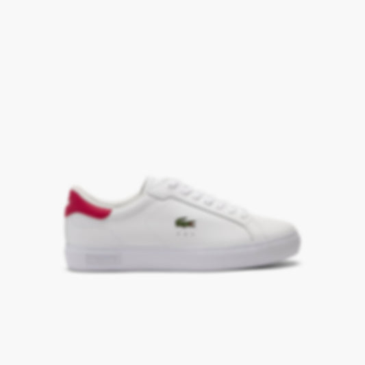 Women's Powercourt Leather Sneakers - WHT/DK PNK