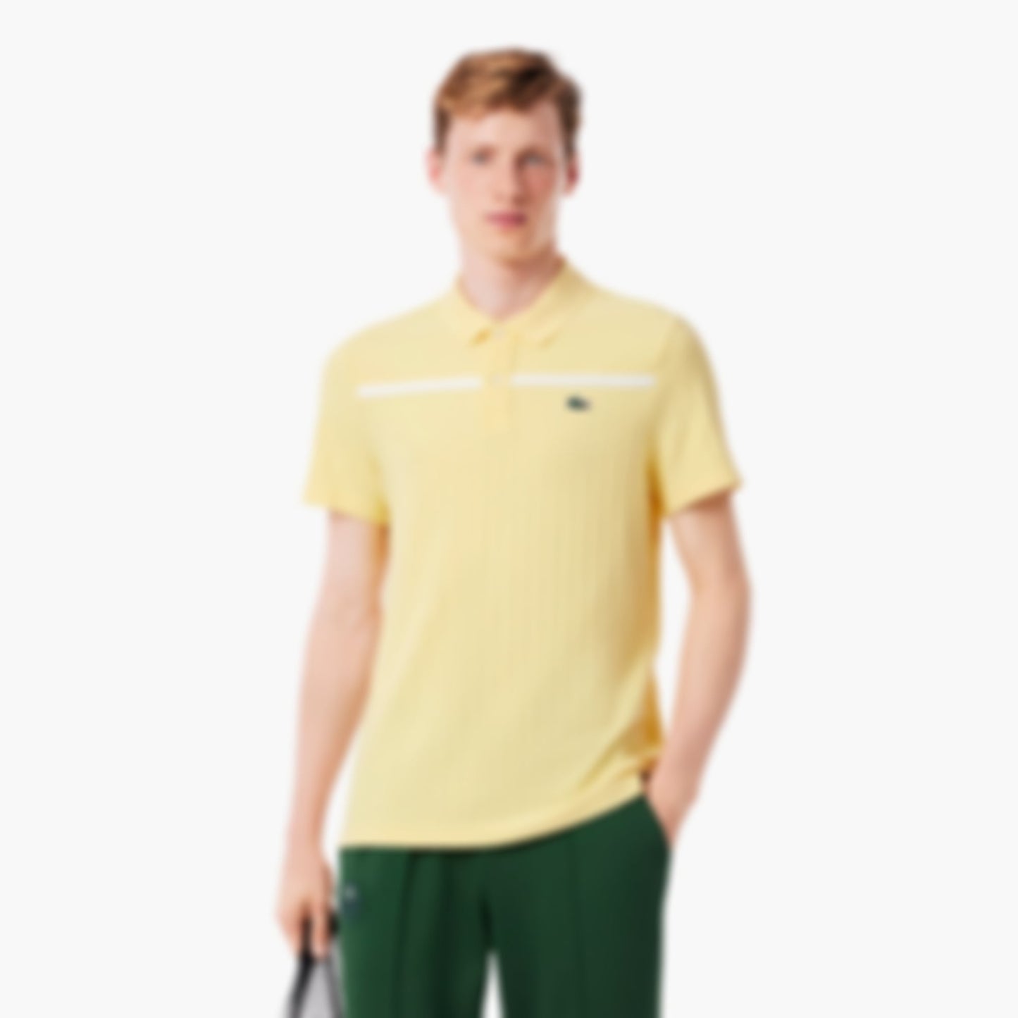 Men's Ultra Dry Badge Accent Tennis Heritage Polo - Yellow / White