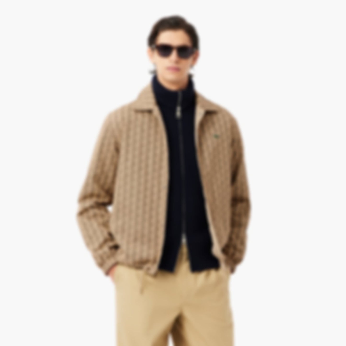 Men's Reversible Monogram Jacket - Beige