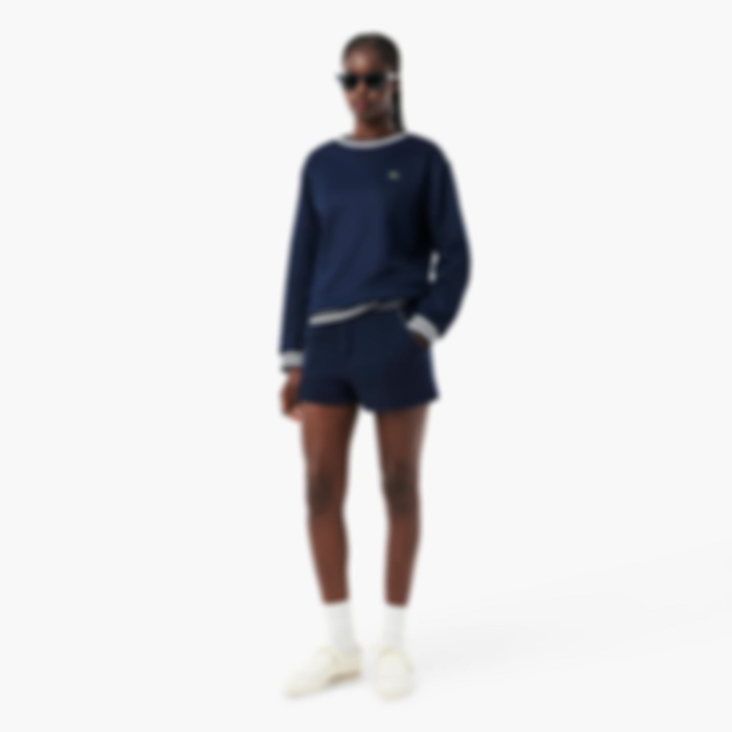 Made In France Piqué Shorts - Navy Blue / White
