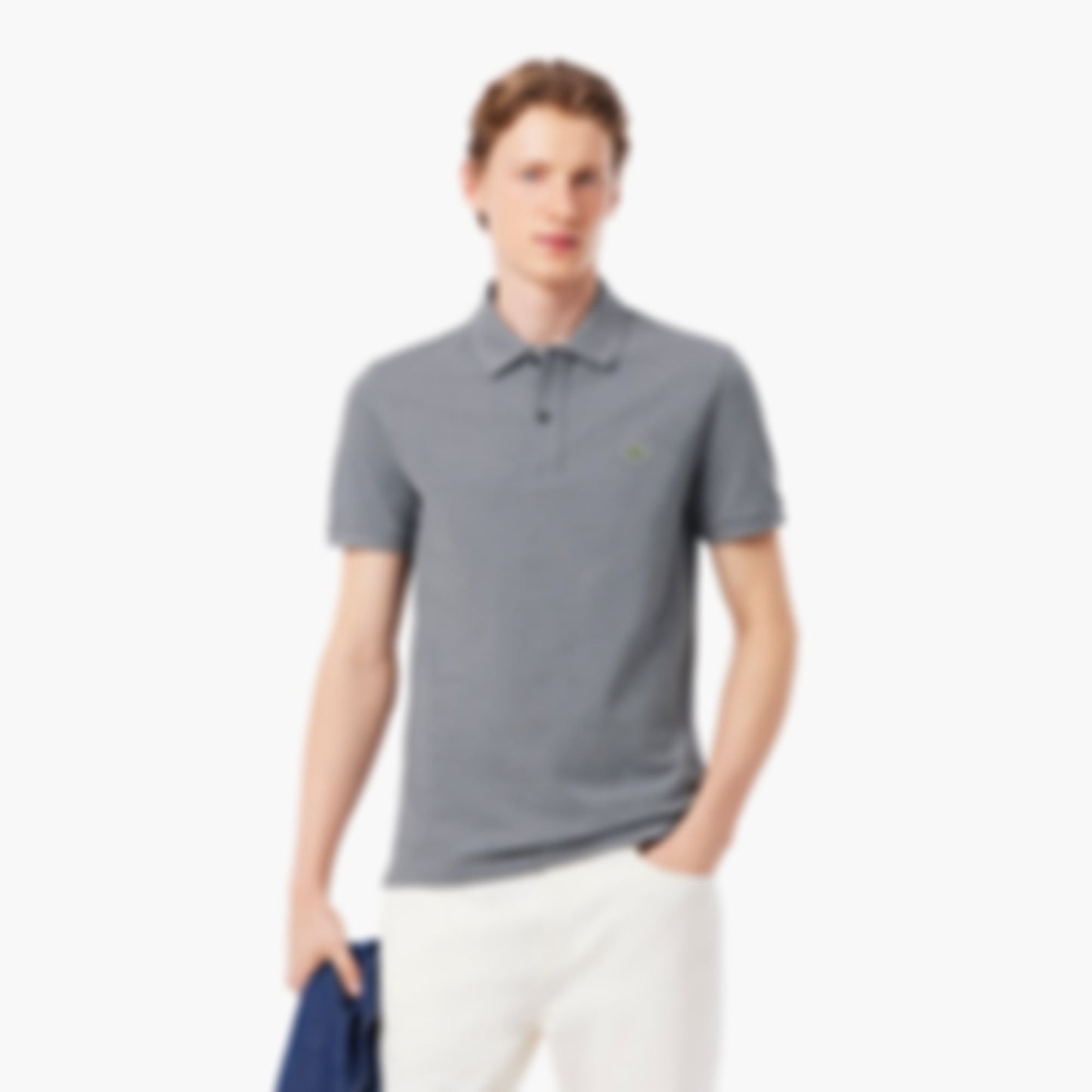 Men's Slim Fit L.12.12 Piqué Polo - Gris Chine