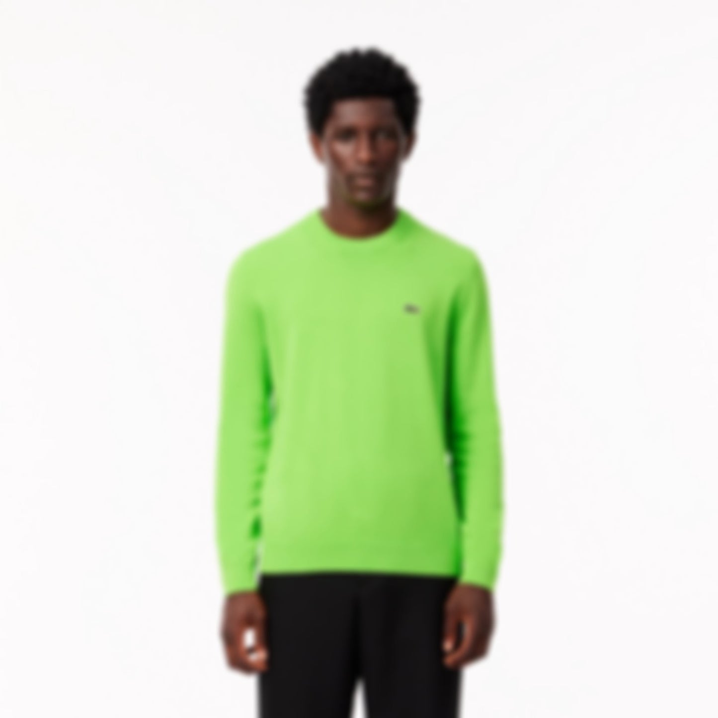 Men's Crew Neck Cotton Sweater - Green