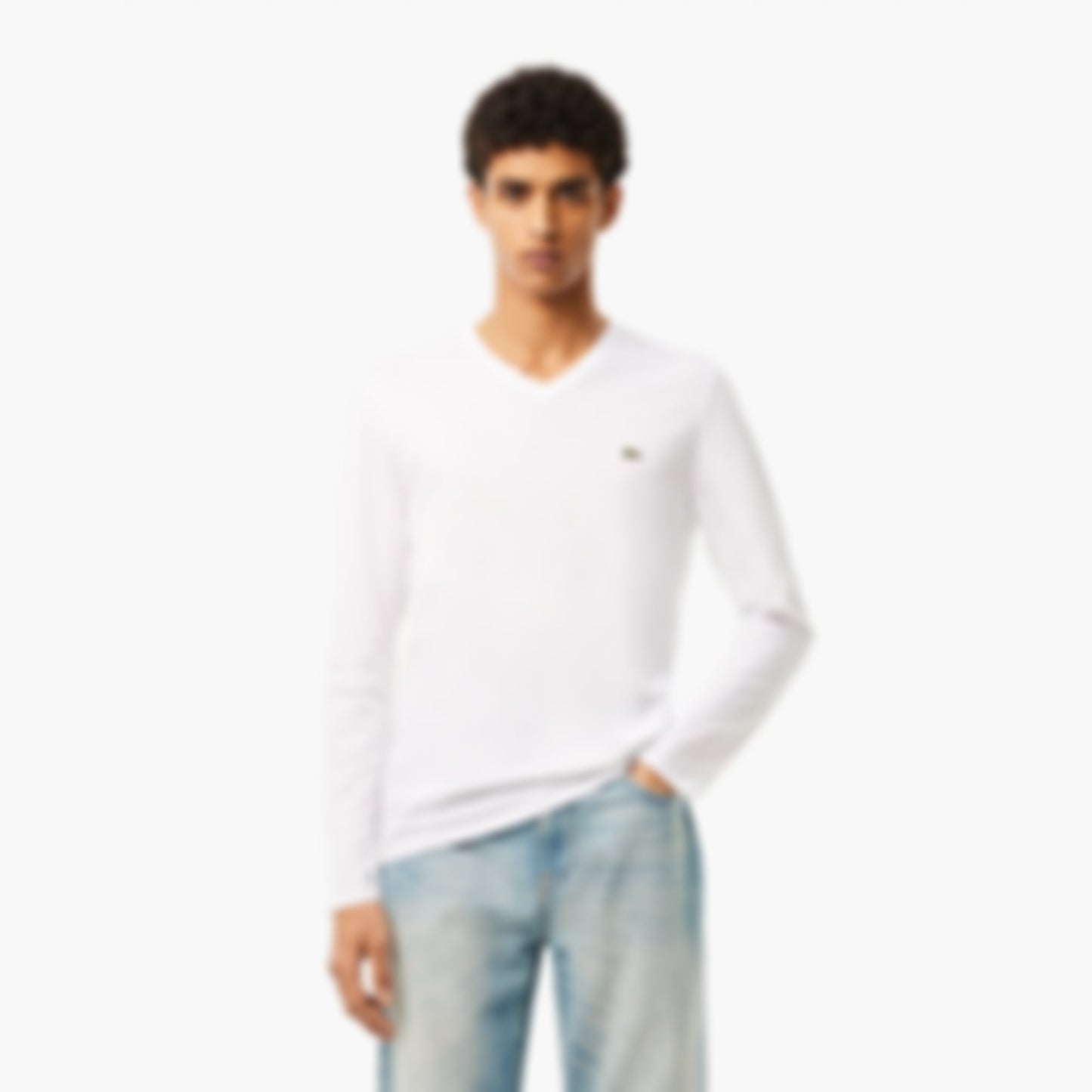 Men's Lightweight Pima Cotton V-Neck T-Shirt - White