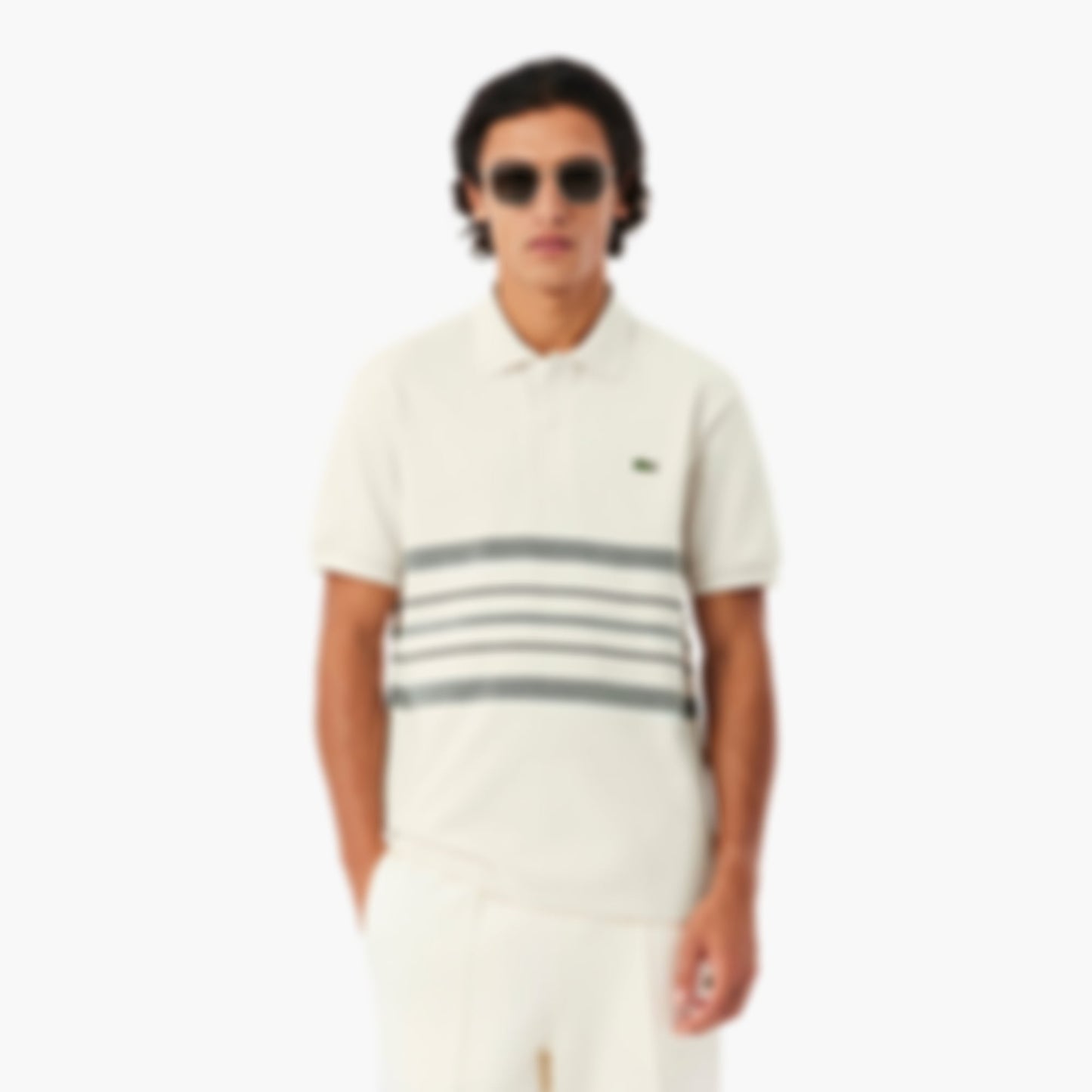 Made In France Classic Fit Striped Polo - Cream