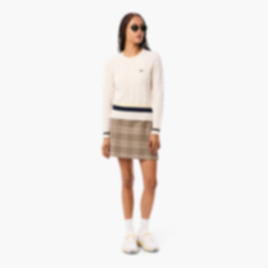 Women's Water-Repellent Plaid Skirt - Beige / Yellow / Brown / Light Pink