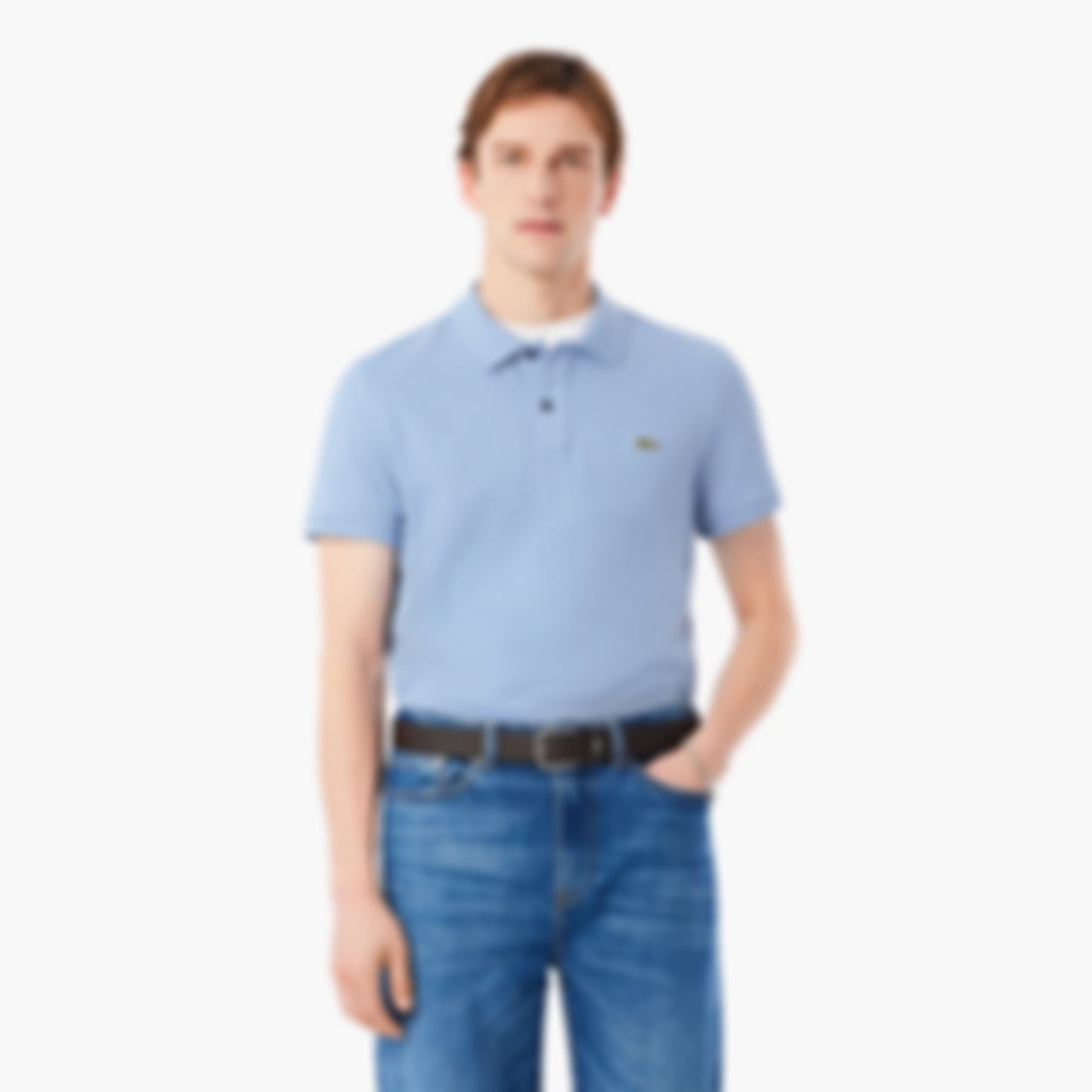 Men's Slim Fit L.12.12 Piqué Polo - Light Blue