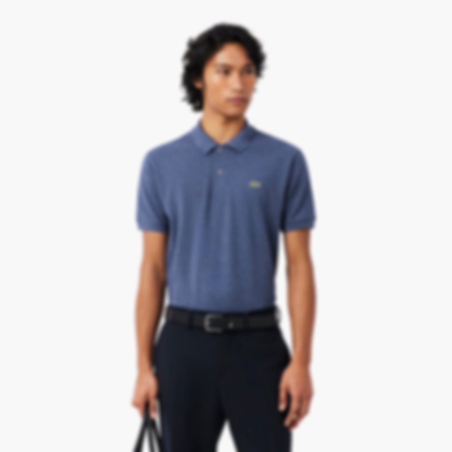 Men's Classic Fit L.12.12 Heathered Polo - Bleu Chine