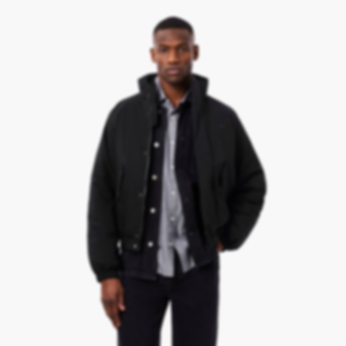 Men's Water-Repellent Puffer Jacket - Black