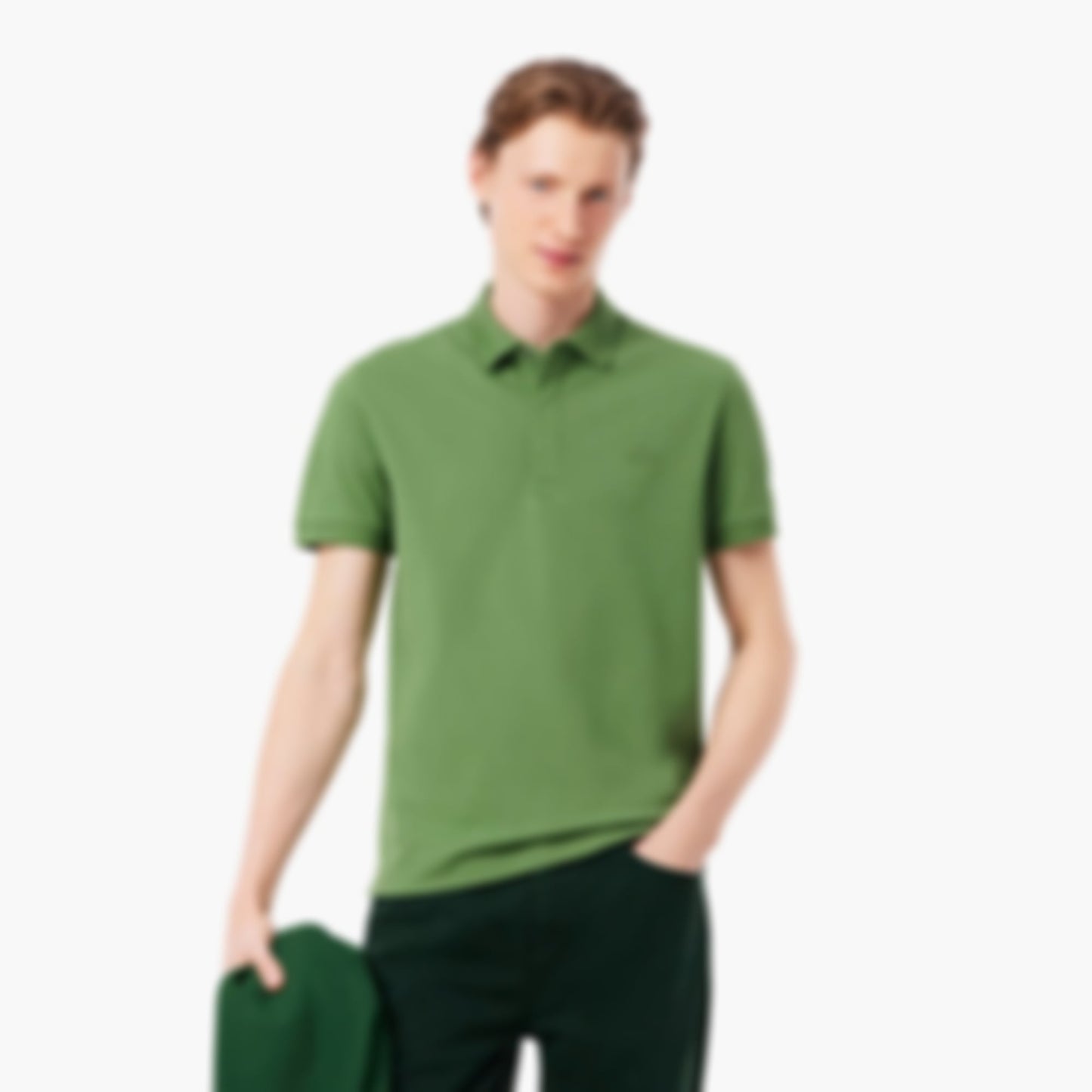Men's Regular Fit Paris Stretch Piqué Polo - Green