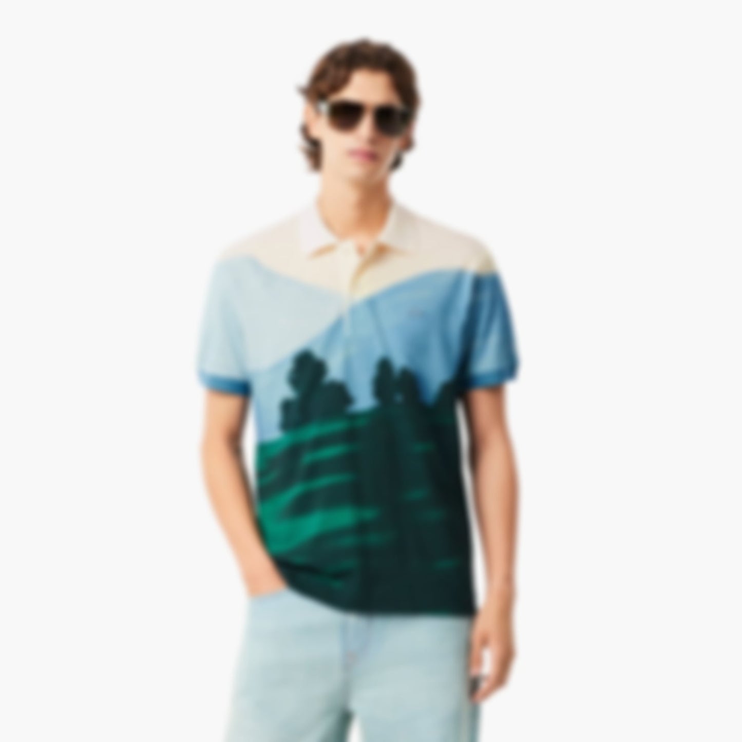 Men's Classic Fit Printed Petit Piqué Polo - Green / Yellow / Green / White / Blue / Pink