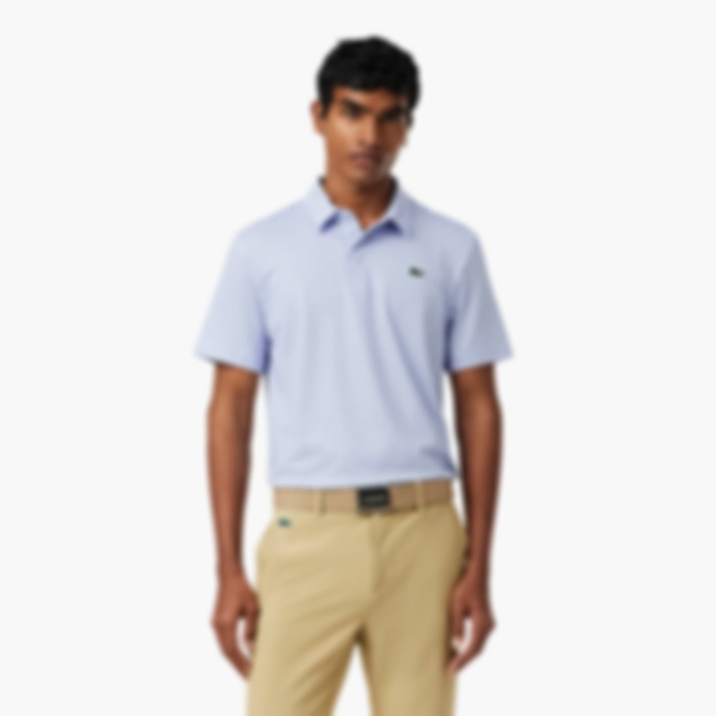 Regular Fit Printed Golf Polo - Bleu Clair / Bleu Marine
