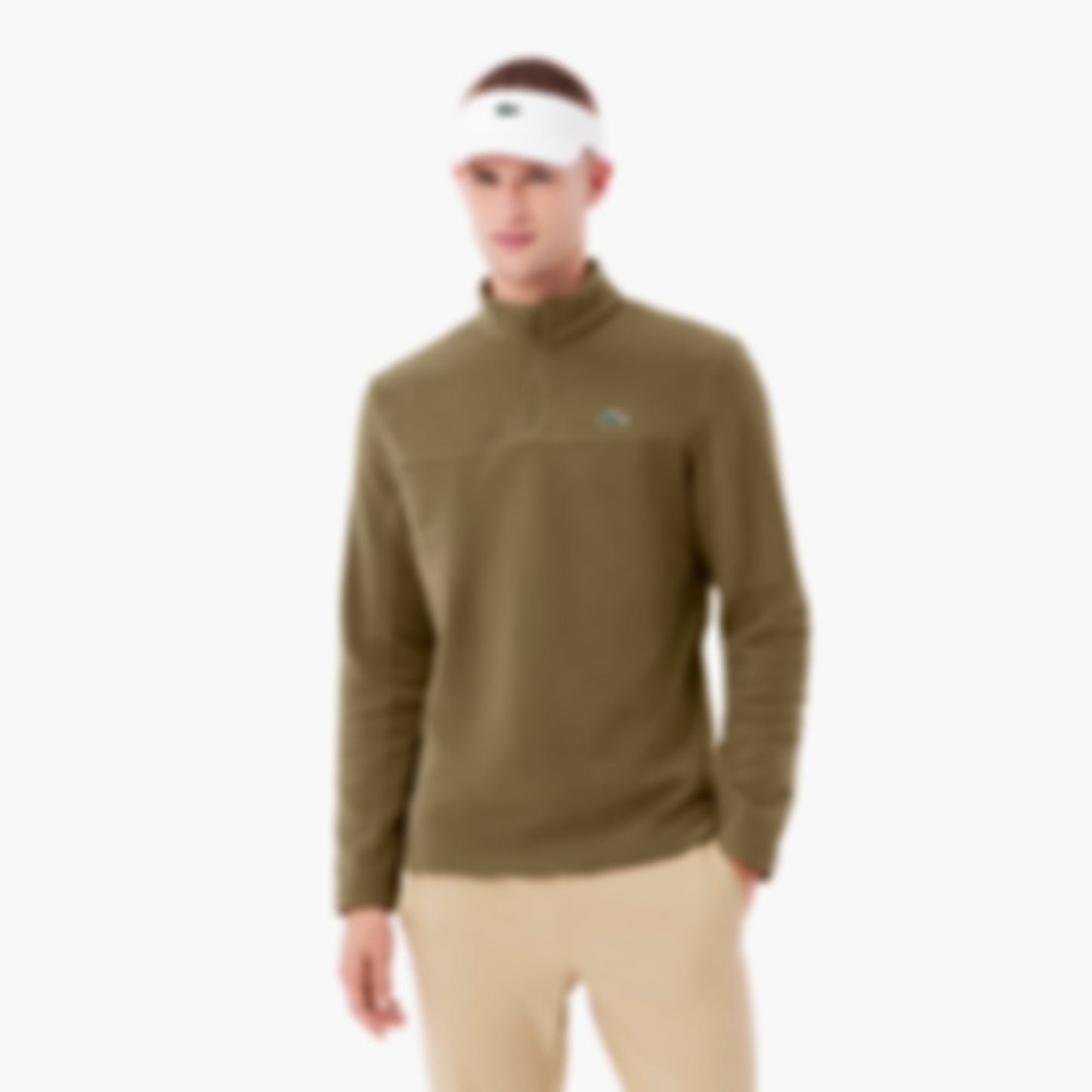 Men's Polar Fleece Quarter-Zip Golf Top - Khaki Green
