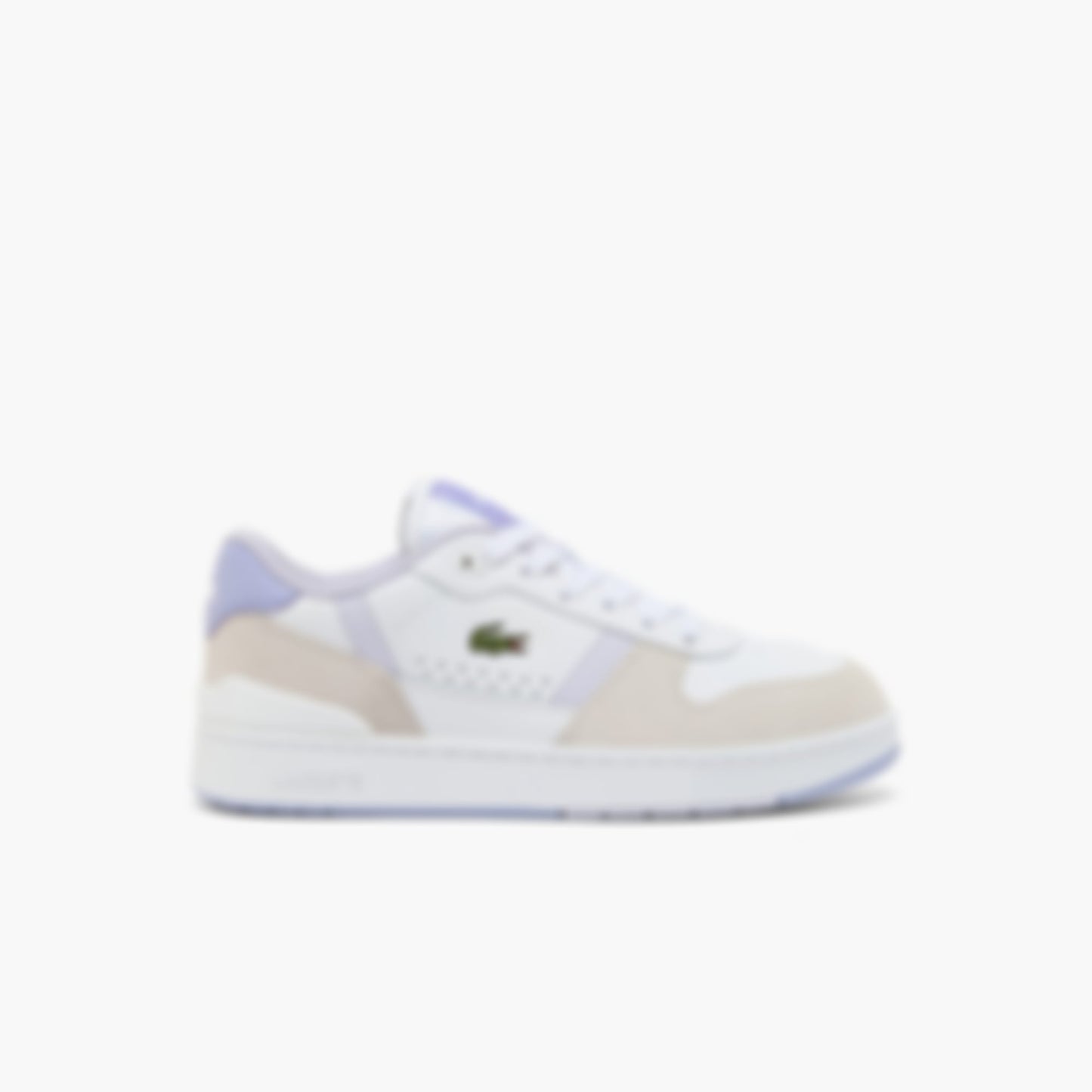Women's T-Clip Set Leather Sneakers - WHT/LT PURP