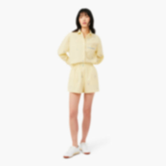 Cotton Poplin Boxer Shorts - Jaune / Bleu