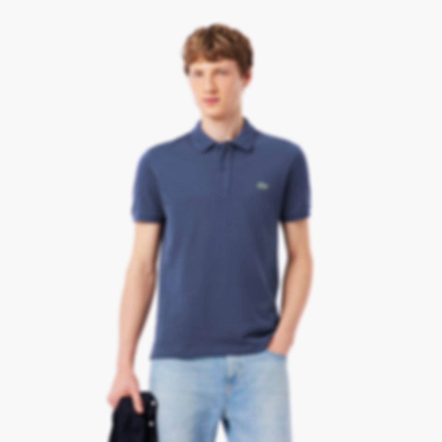 Men's Slim Fit L.12.12 Piqué Polo - Dark Grey