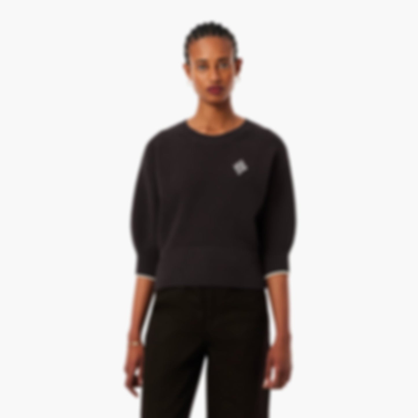 Cotton Crew Neck Sweater - Brown