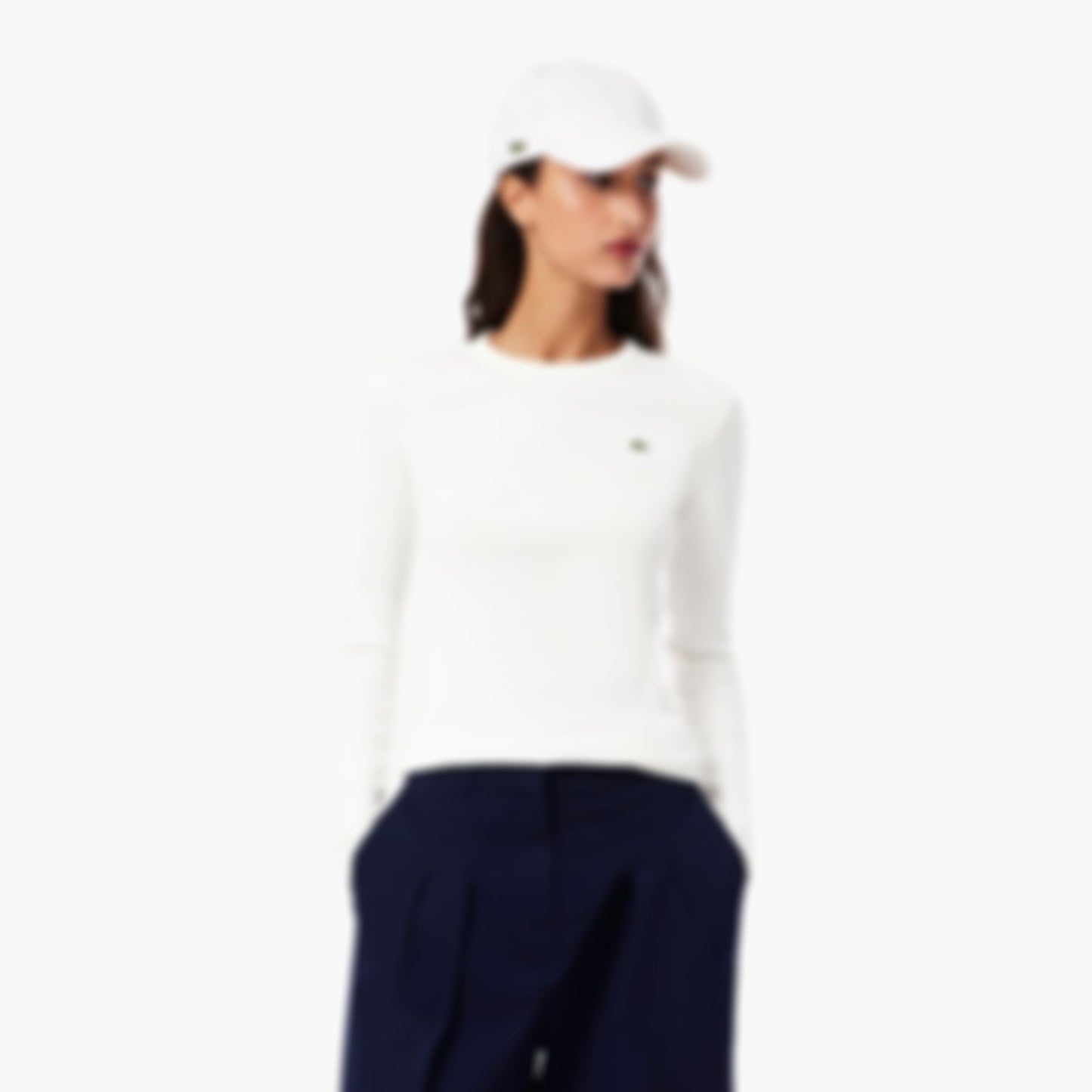 Women's Slim Fit Ribbed Cotton T-Shirt - White
