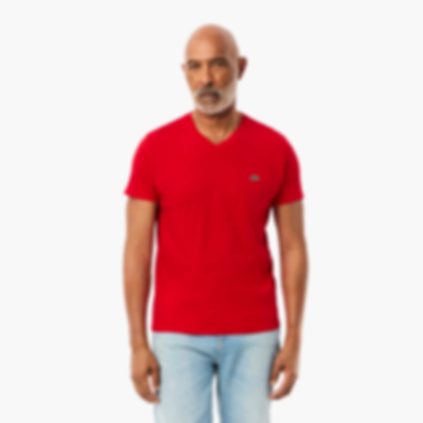 Men's Lightweight Pima Cotton V-Neck T-Shirt - Red