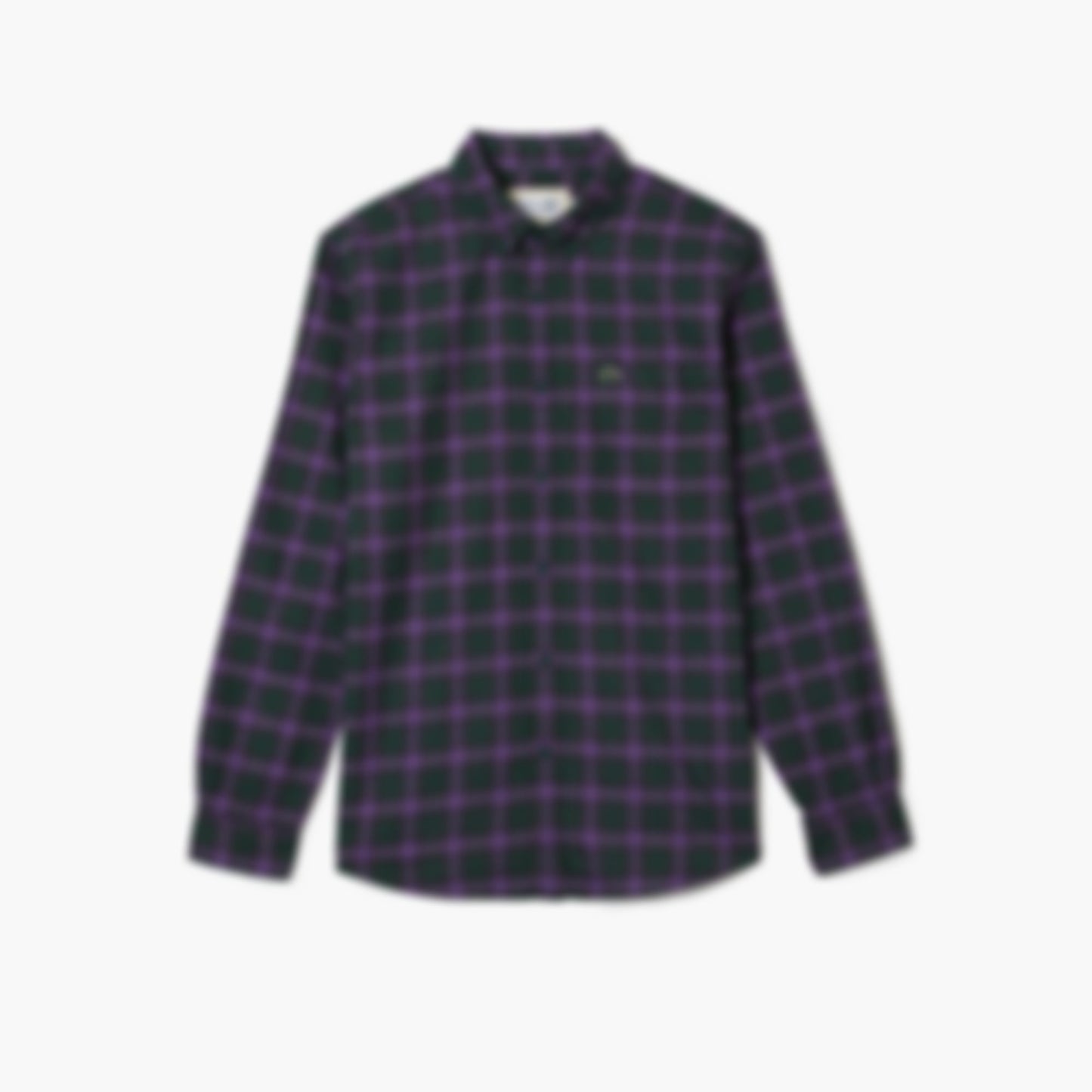 Men's Regular Fit Check Print Flannel Shirt - Green / Purple / Beige