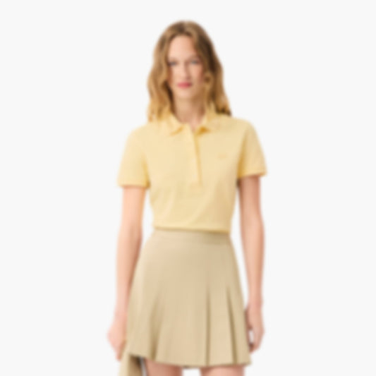 Women's L.12.D Slim Fit Stretch Mini Piqué Polo - Yellow