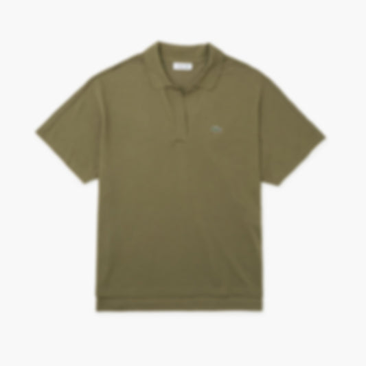 Women's Relaxed Fit Piqué Polo - Khaki Green