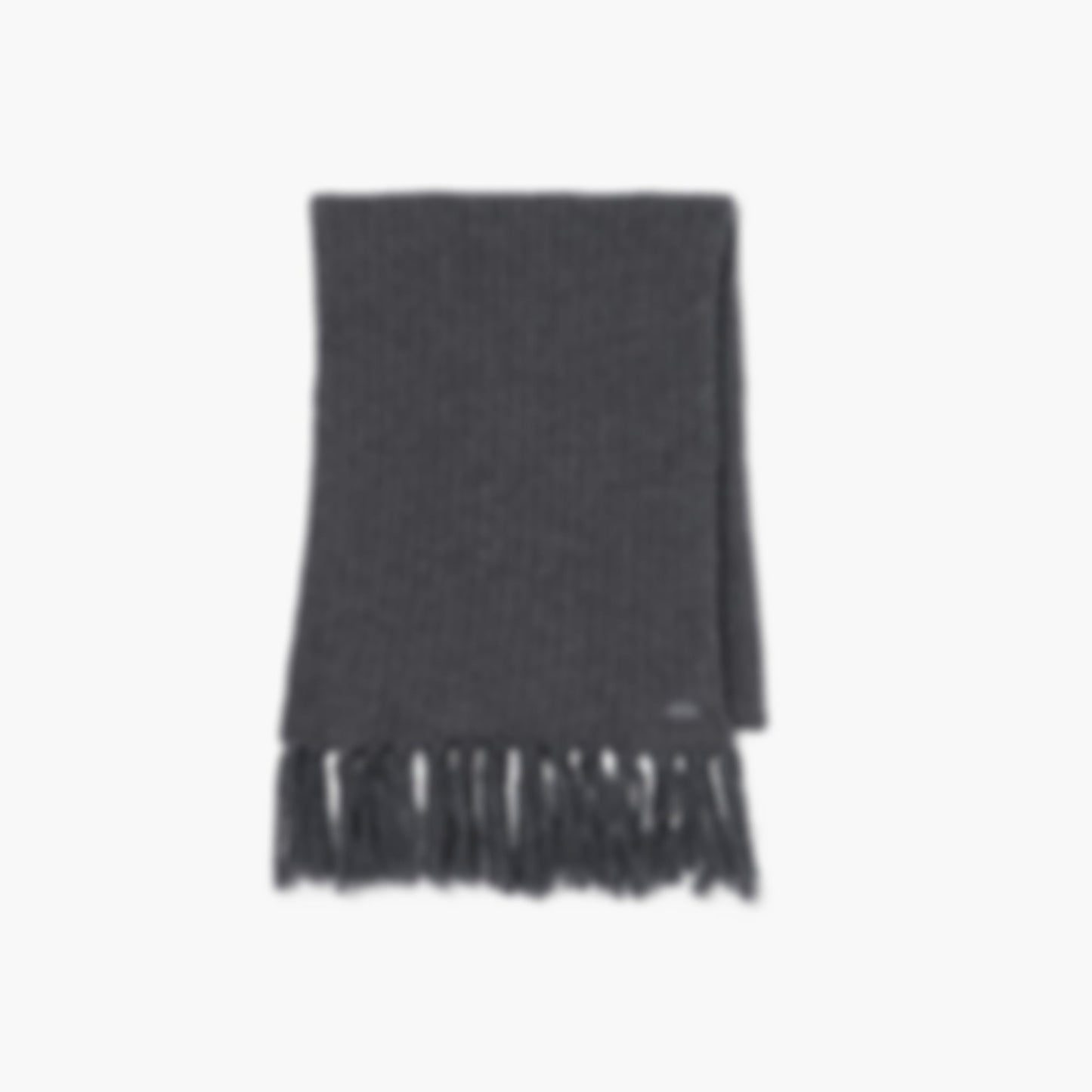 Women's Fringed Wool Scarf - Grey pitch