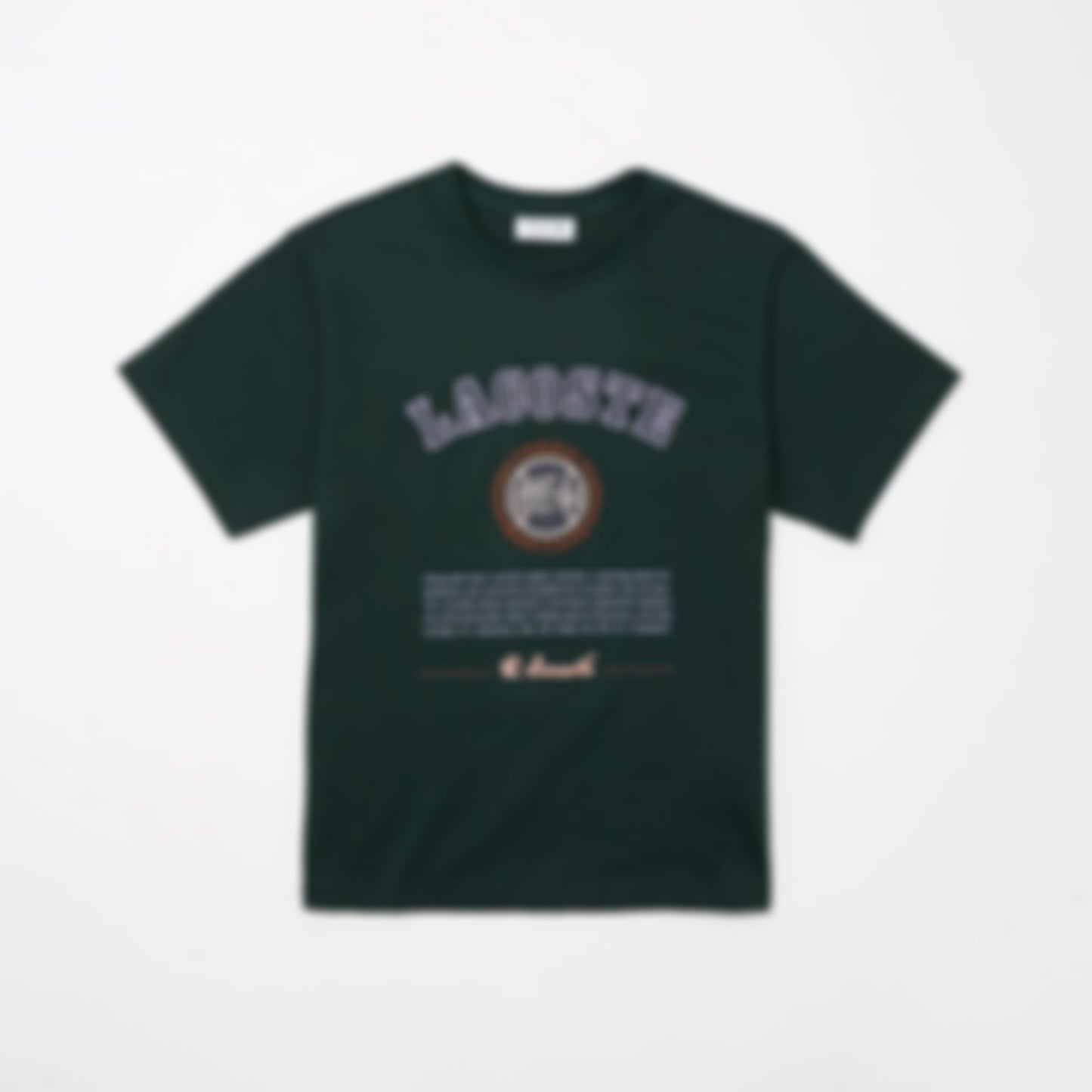 Women's Slim Fit Interlock Print T-Shirt - Forest green