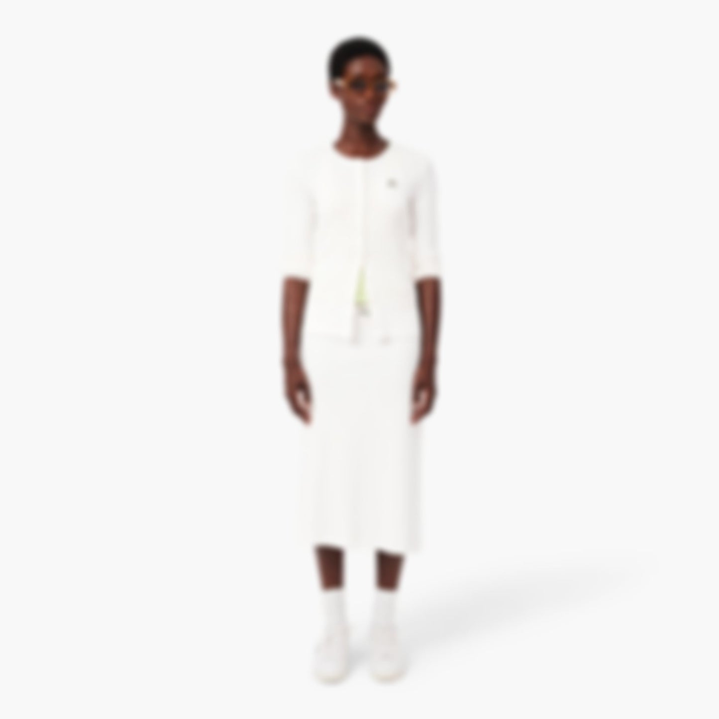 Cotton Midi Skirt - White
