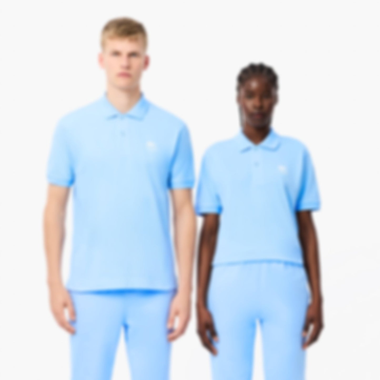 Unisex Classic Fit Signature Print L.12.12 Polo - Pastel blue