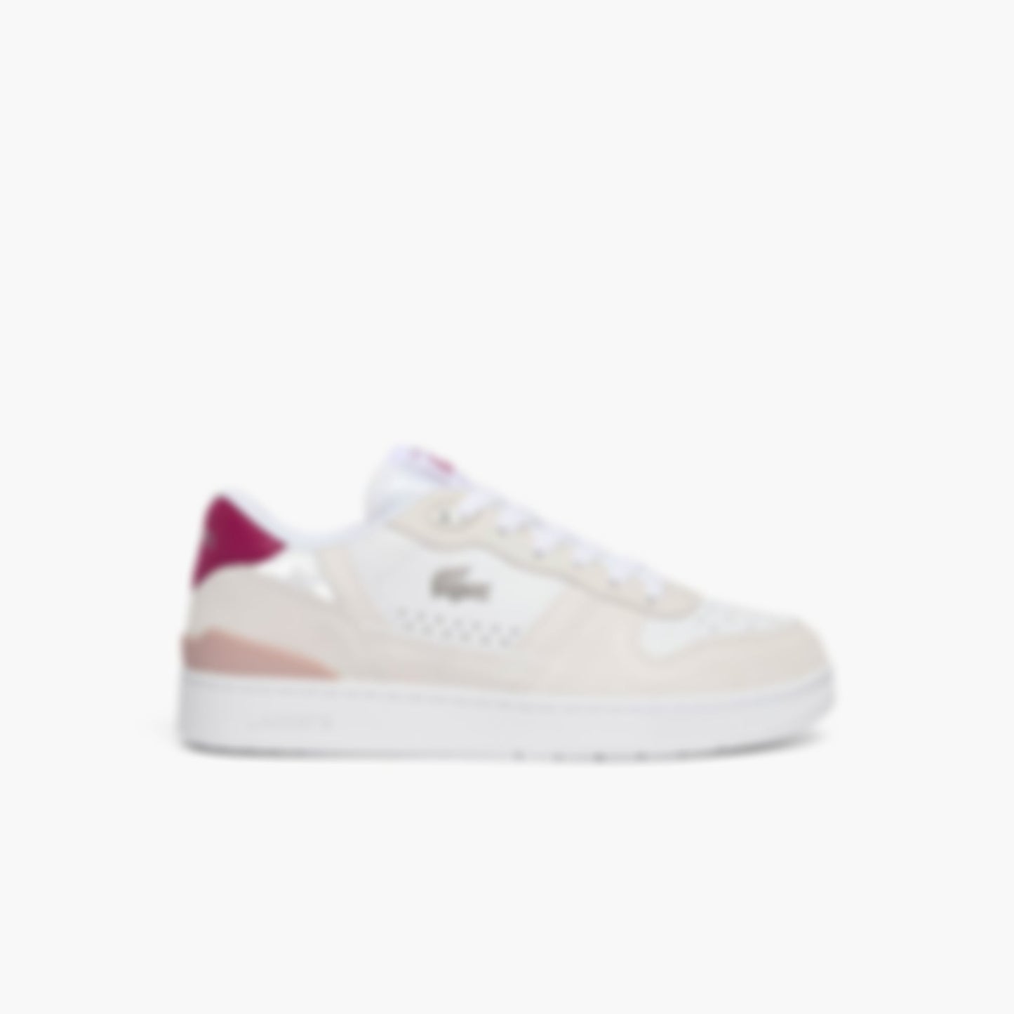 Women's T-Clip Set Suede Sneakers - WHT/DK PURP
