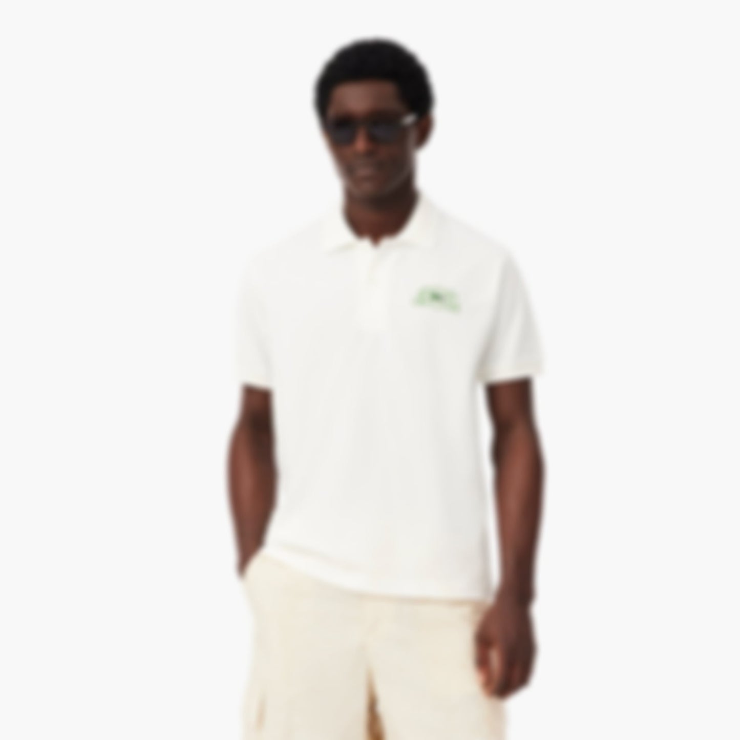 Classic Fit Graphic Branding Polo - White