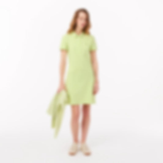 Women's Slim Fit Stretch Mini Piqué Polo Dress - Green