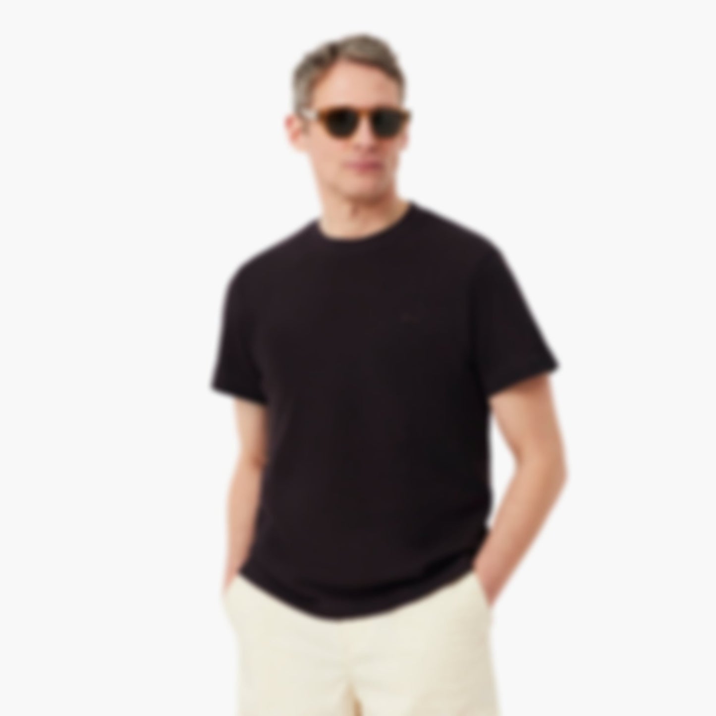 Lacy Cotton T-Shirt - Brown