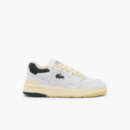 Women's Lineshot Leather Sneakers - WHITE/DARK GREEN
