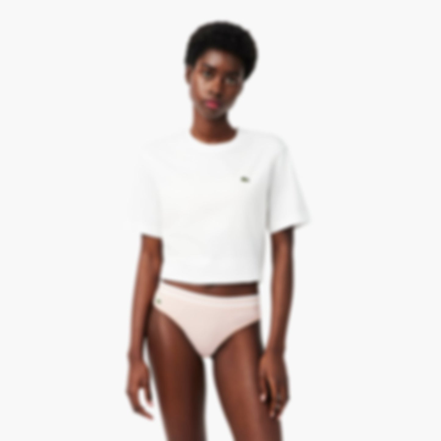 Cotton Stripe Waist String Briefs - Rose