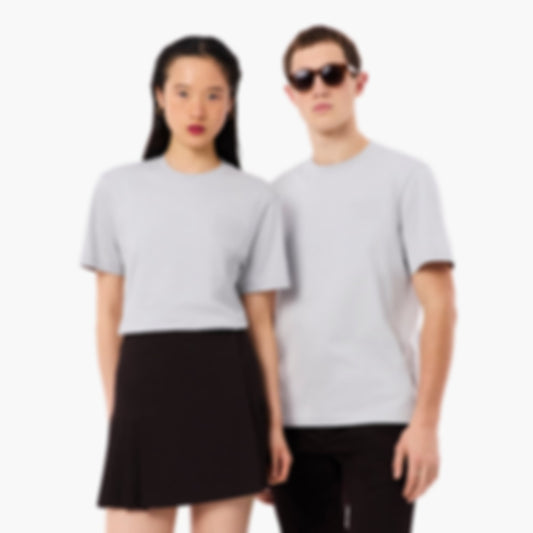 Embossed Branding Jersey T-Shirt - Light Grey